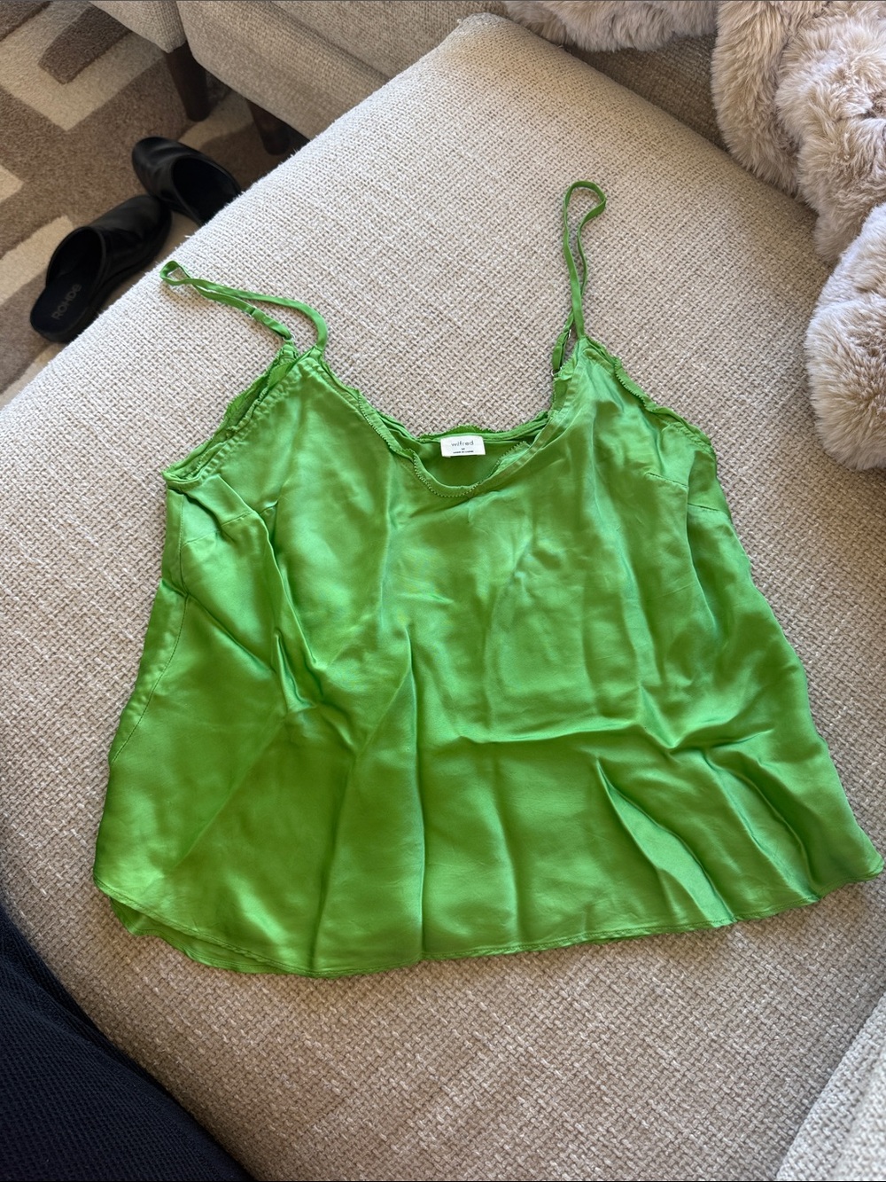 Wilfred Bright Green Satin Camisole
